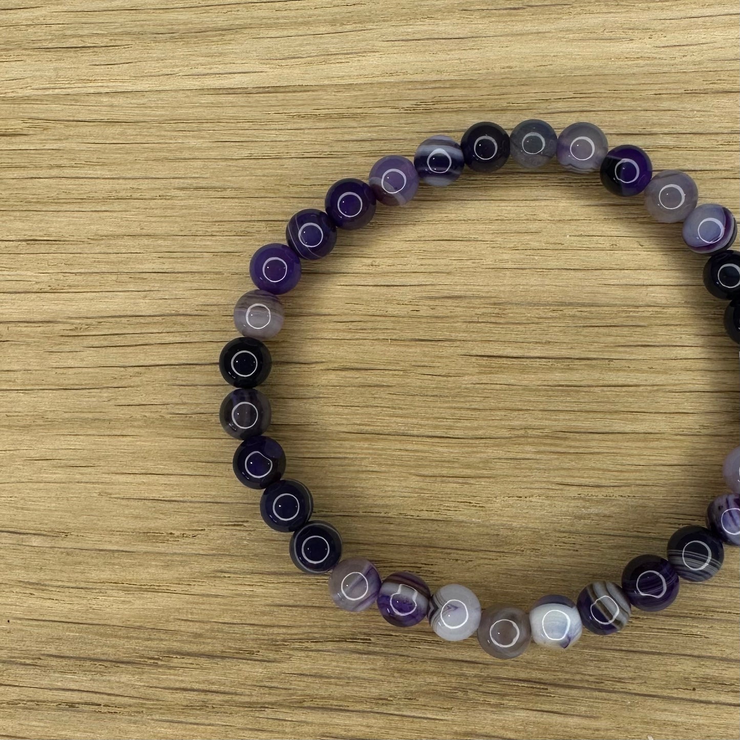 Lilla Agat - Armbånd 6mm