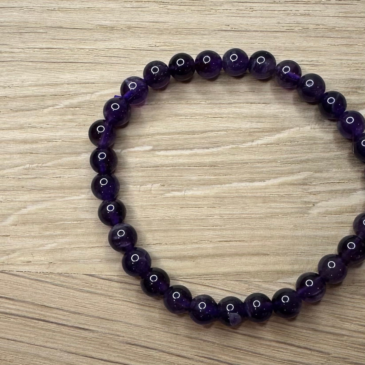 Ametyst - Armbånd 6mm