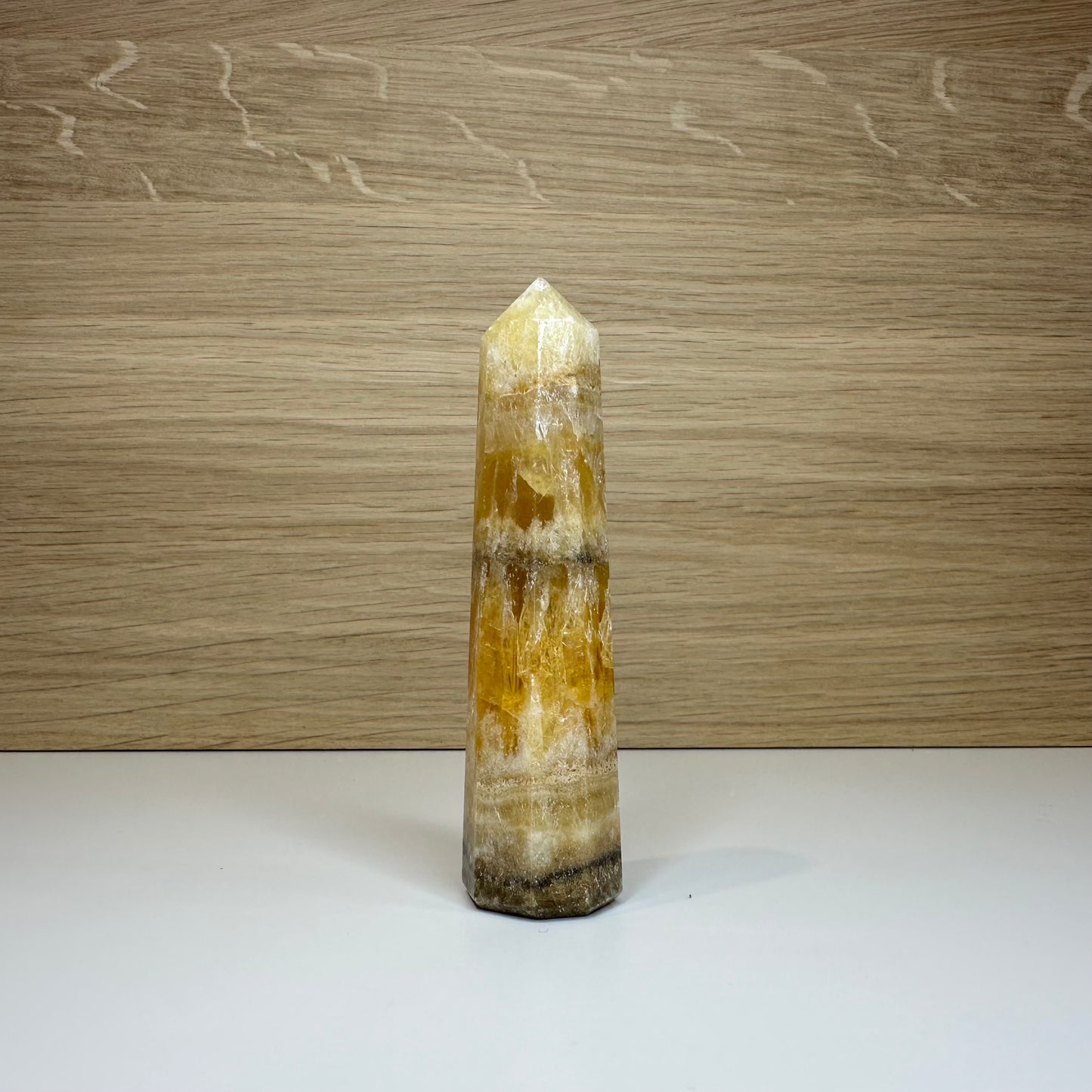 Gul Calcit - Tårn 9cm