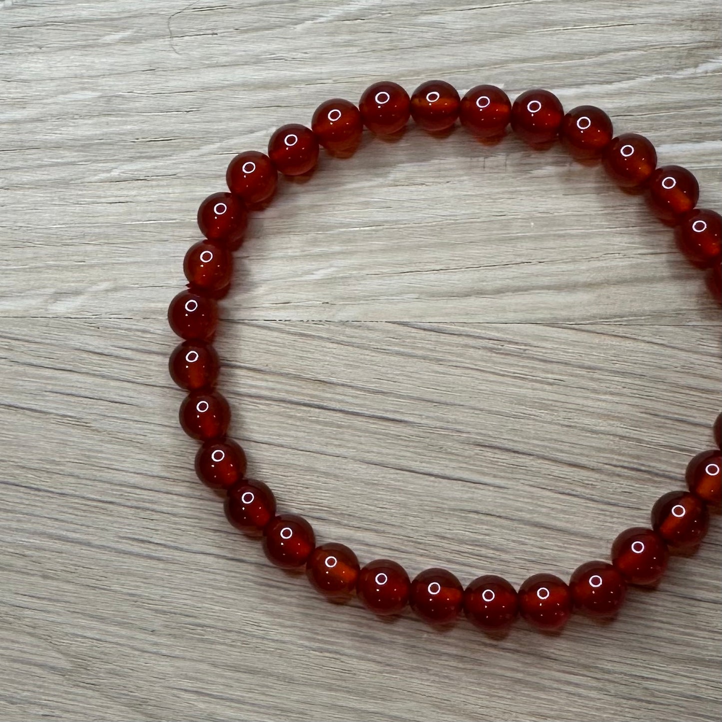 Karneol - Armbånd 6mm