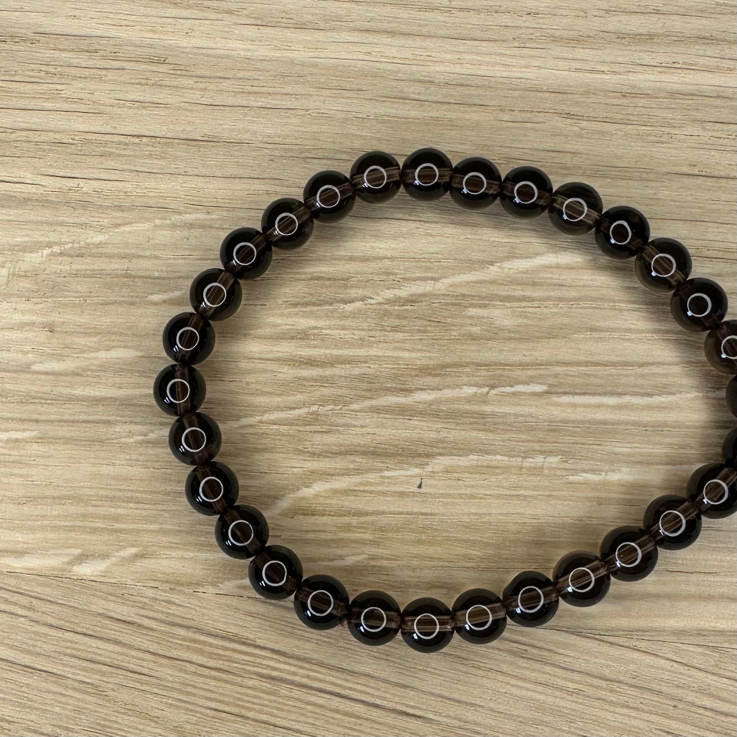 Røgkvarts - Armbånd 6mm