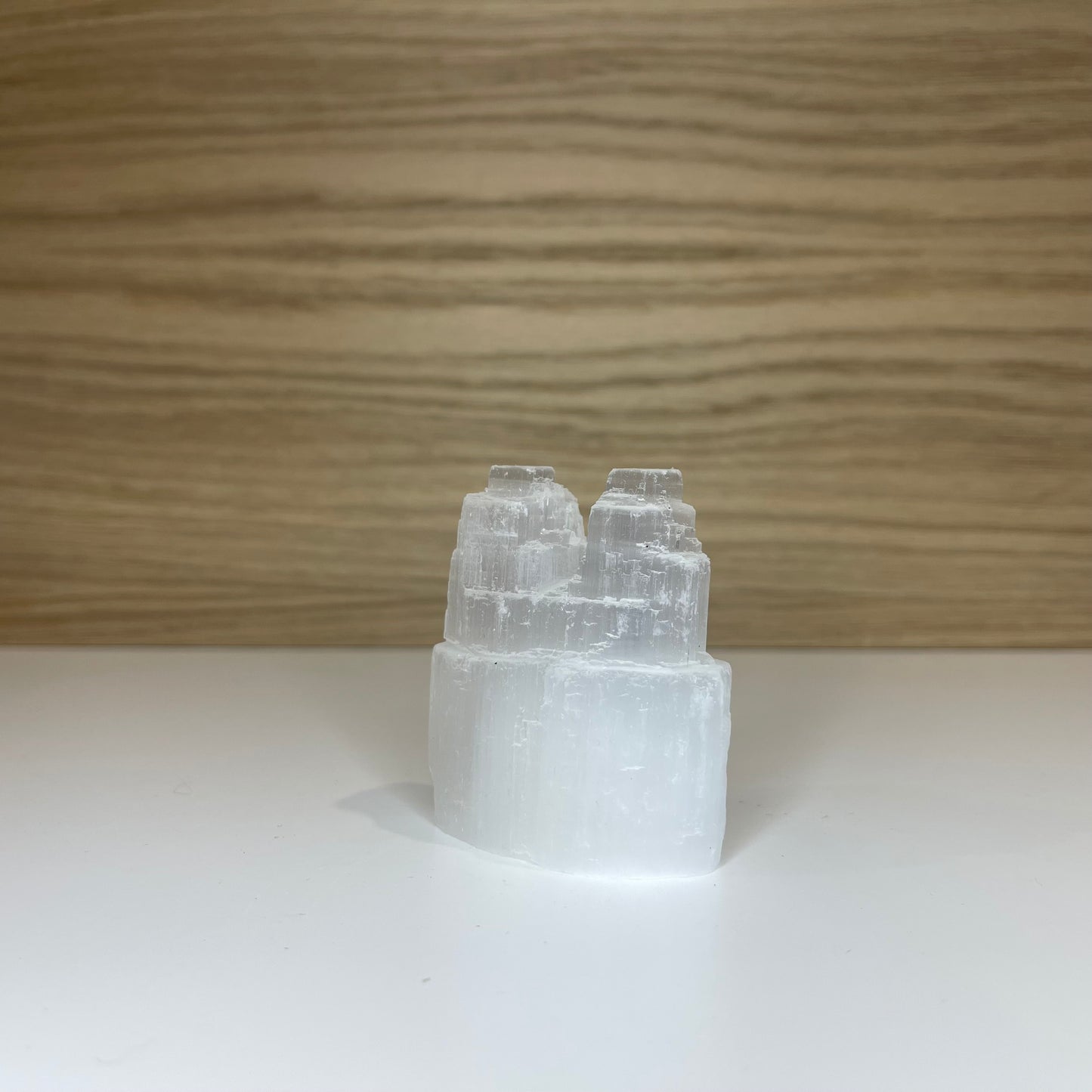 Selenit - Dobbelt Tårn 6cm