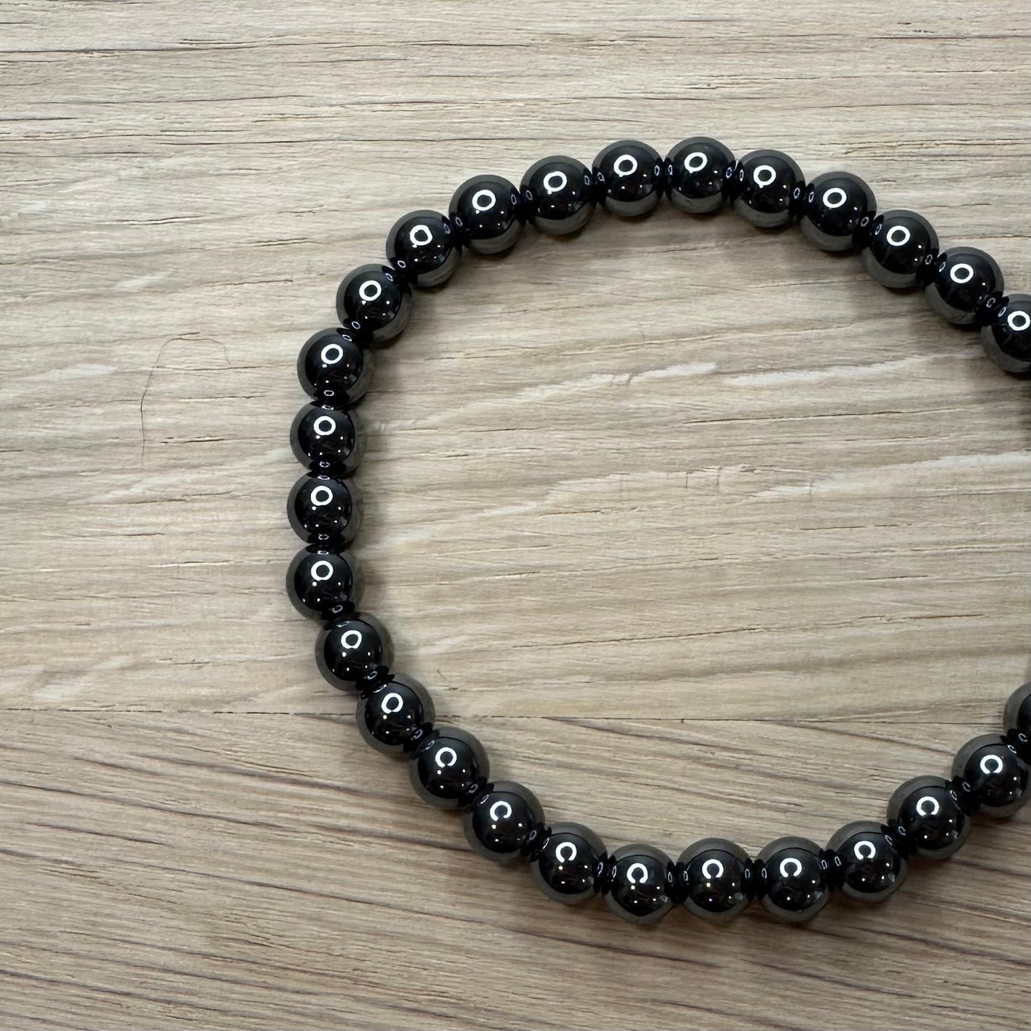Hæmatit - Armbånd 6mm