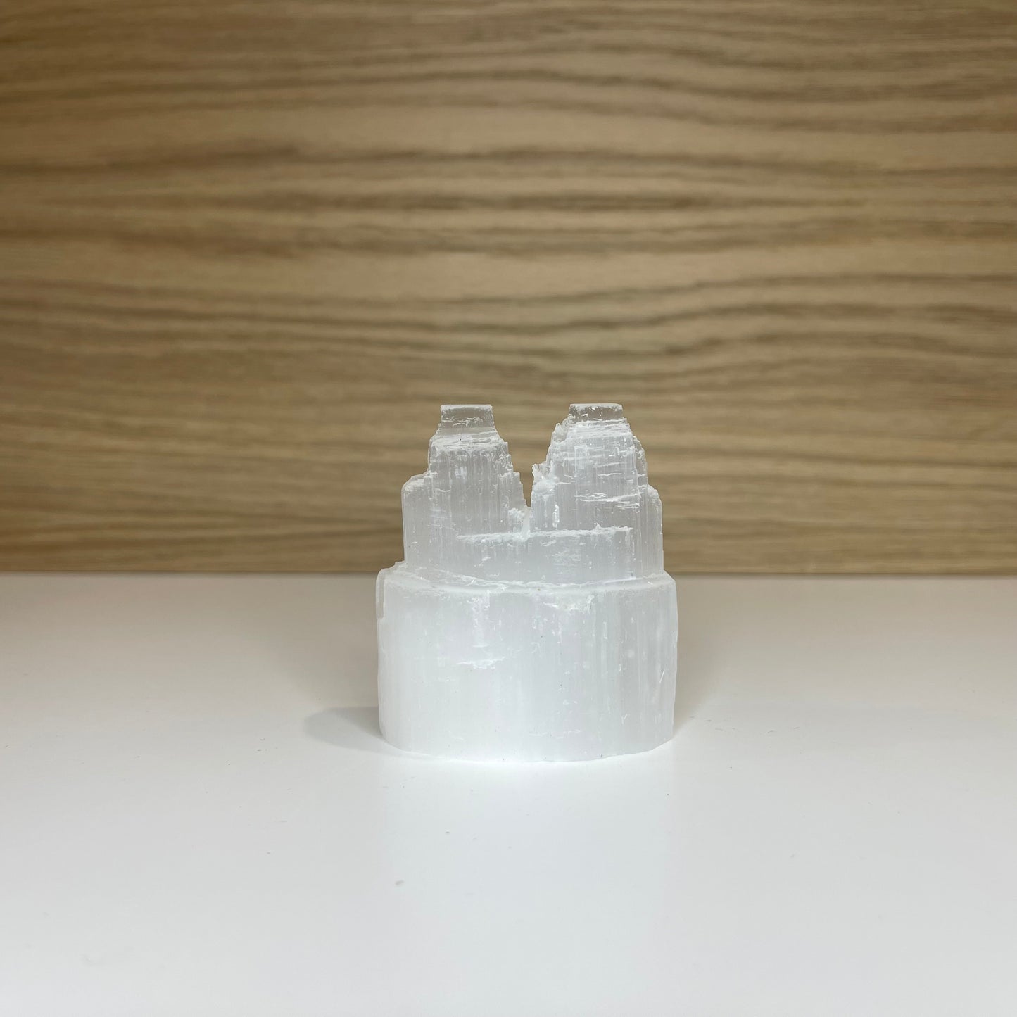 Selenit - Dobbelt Tårn 6cm