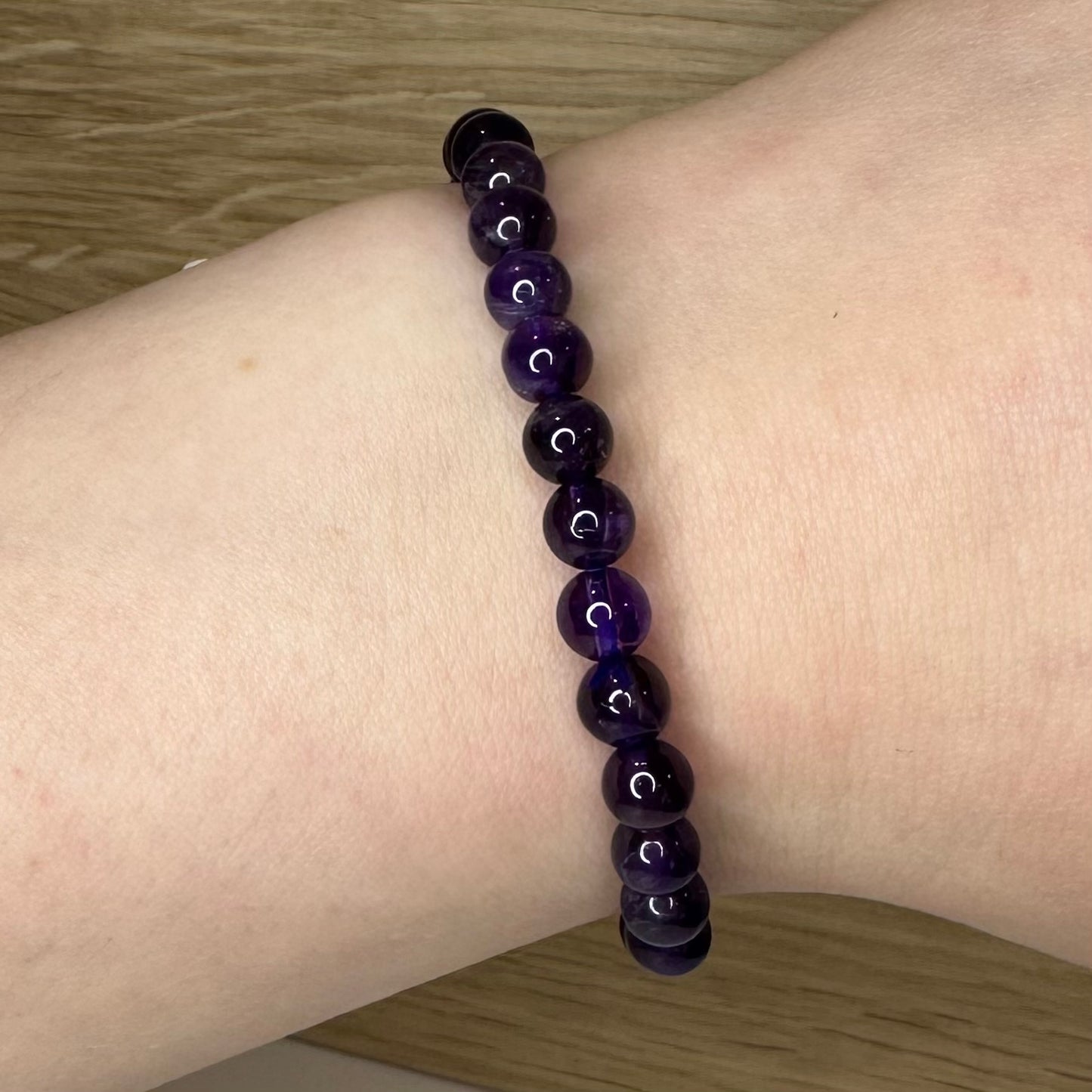 Ametyst - Armbånd 6mm