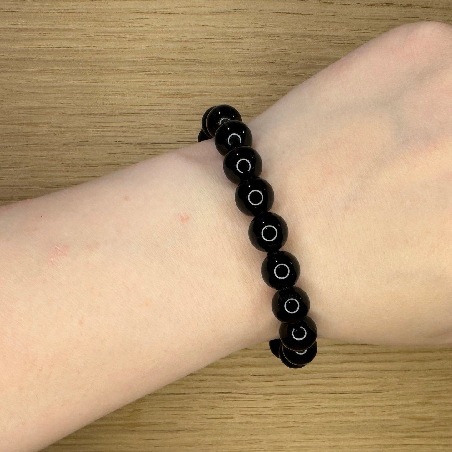 Sort Obsidian - Armbånd 10mm