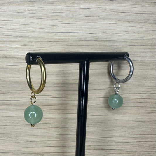 Hoops - Grøn Aventurin