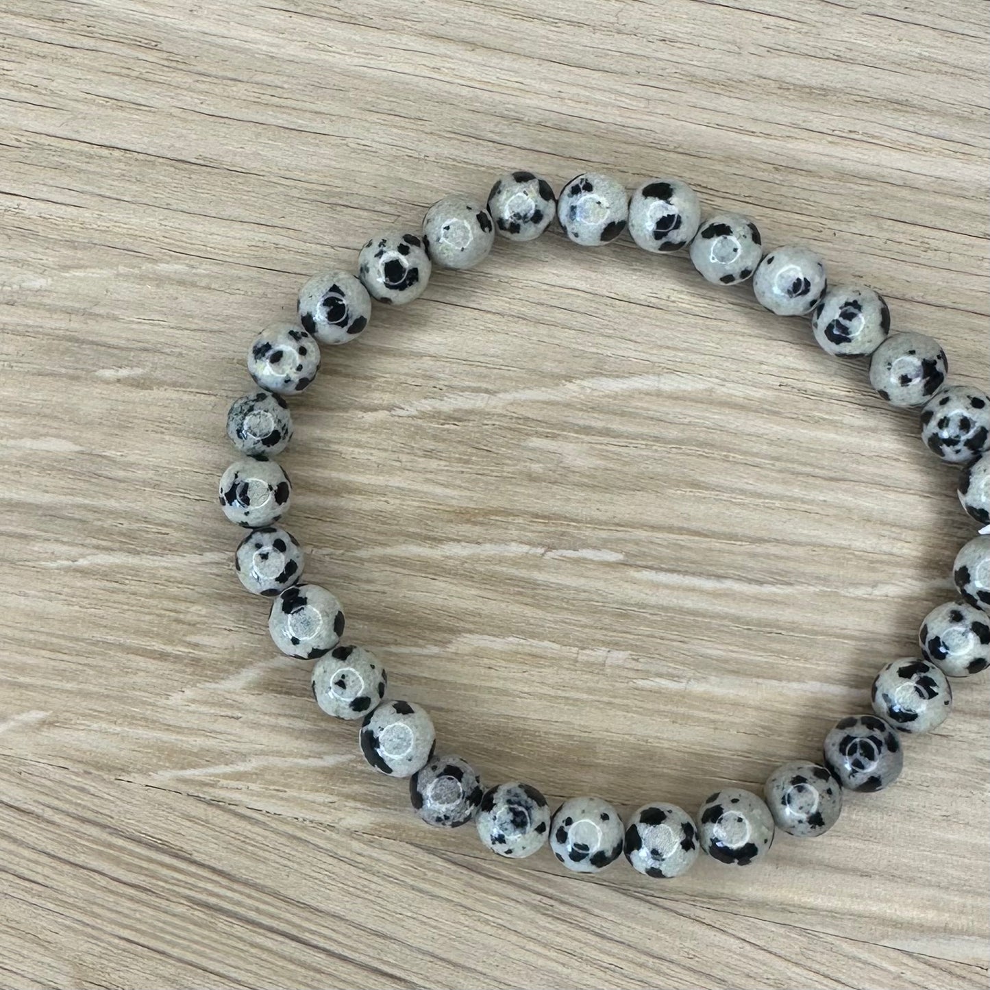 Dalmatiner Jaspis - Armbånd 6mm