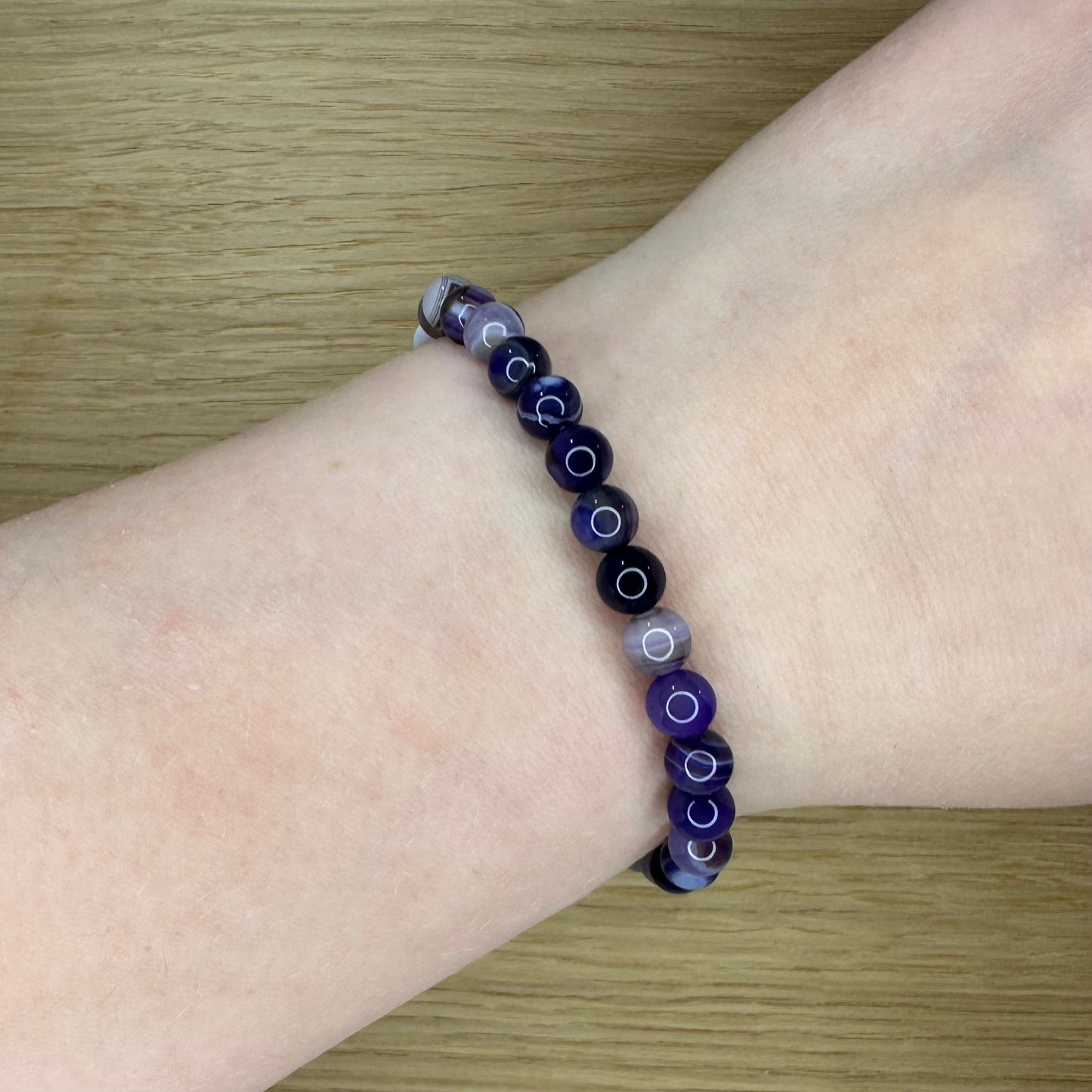 Lilla Agat - Armbånd 6mm