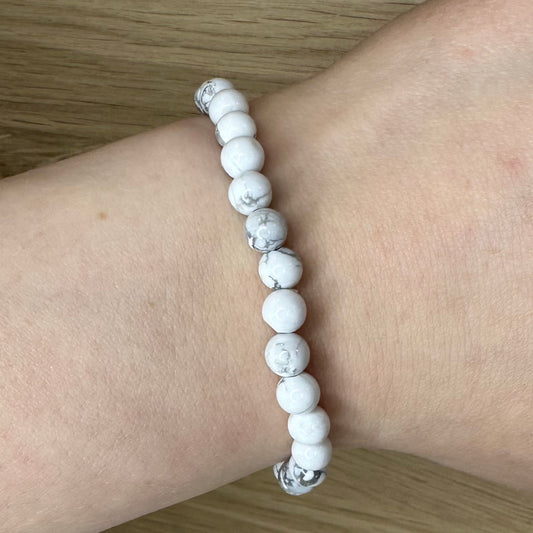 Hvid Howlit - Armbånd 6mm