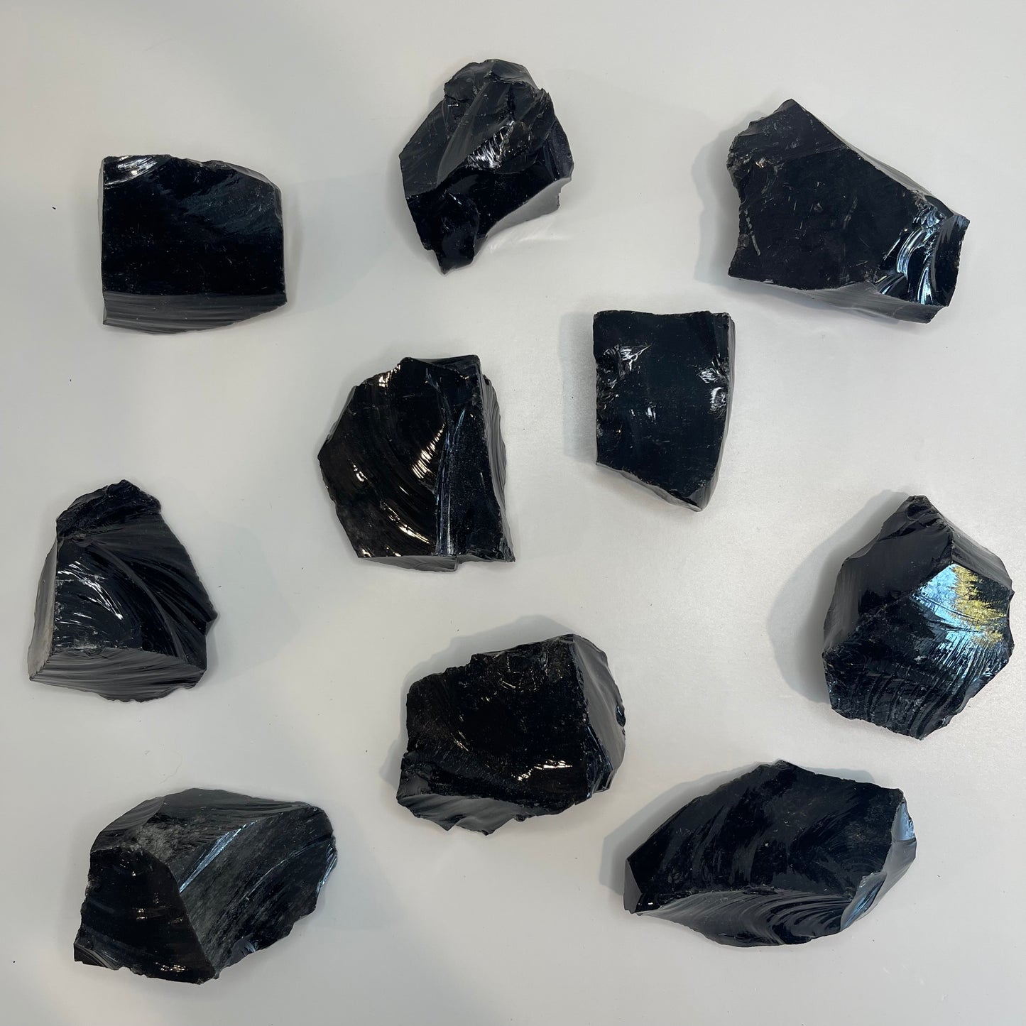 Sort Obsidian - Rå