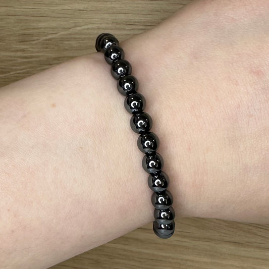 Hæmatit - Armbånd 6mm