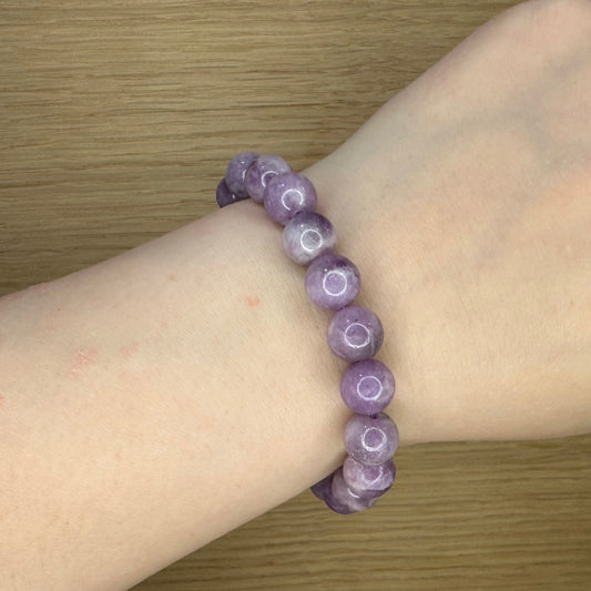 Lepidolit - Armbånd 10mm