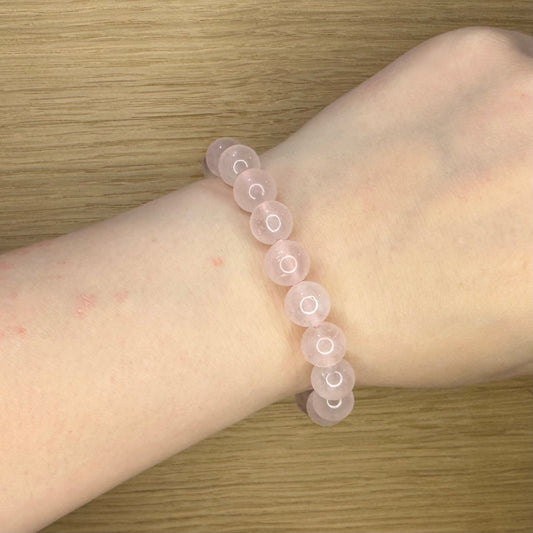 Rosa Kvarts - Armbånd 10mm
