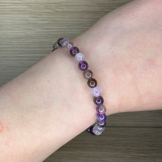 Lilla Fluorit - Armbånd 6mm