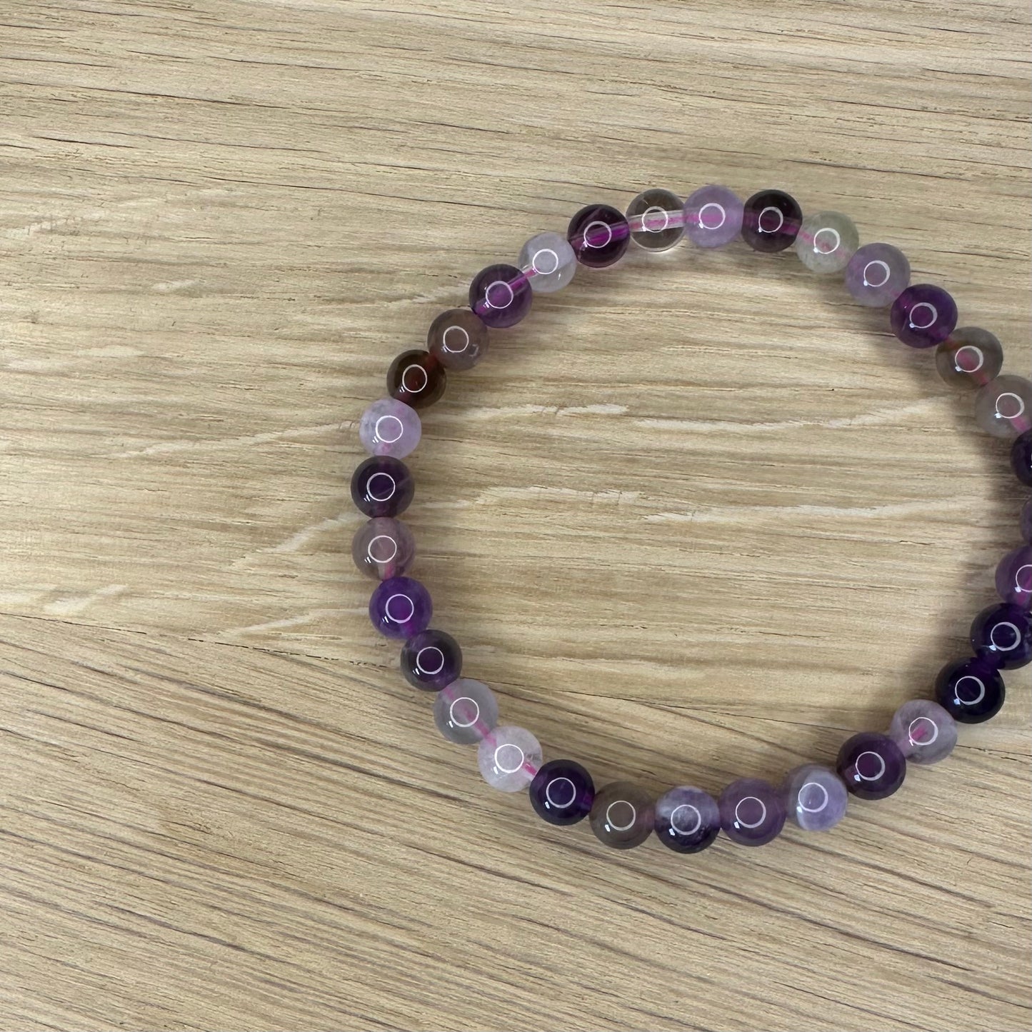 Lilla Fluorit - Armbånd 6mm